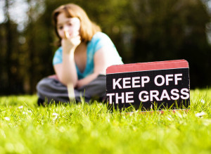 Day 100, 365, KEEP OFF THE GRASS