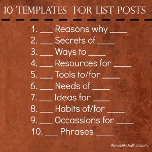 10 formulas for effective list blog posts